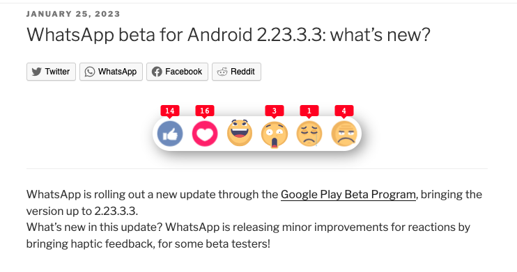 WhatsApp tendrá feedback háptico en nueva actualización