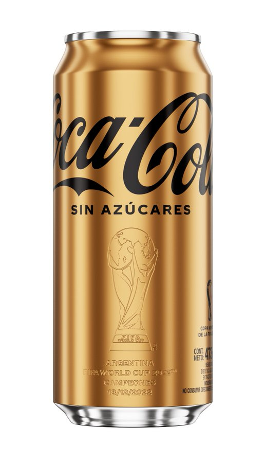 lata dorada coca-cola