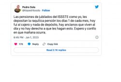 Pedro Sola pensión ISSSTE