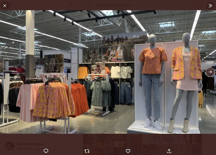 Walmart comienza a exhibir ropa en maniquíes y da pista del futuro en retail