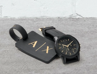 Armani Exchange AX7105 black silicone watch