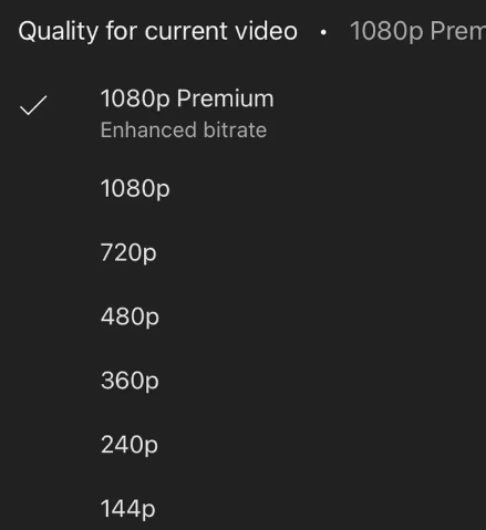 Youtube Premium lanza opción de prueba de 1080p mejorado