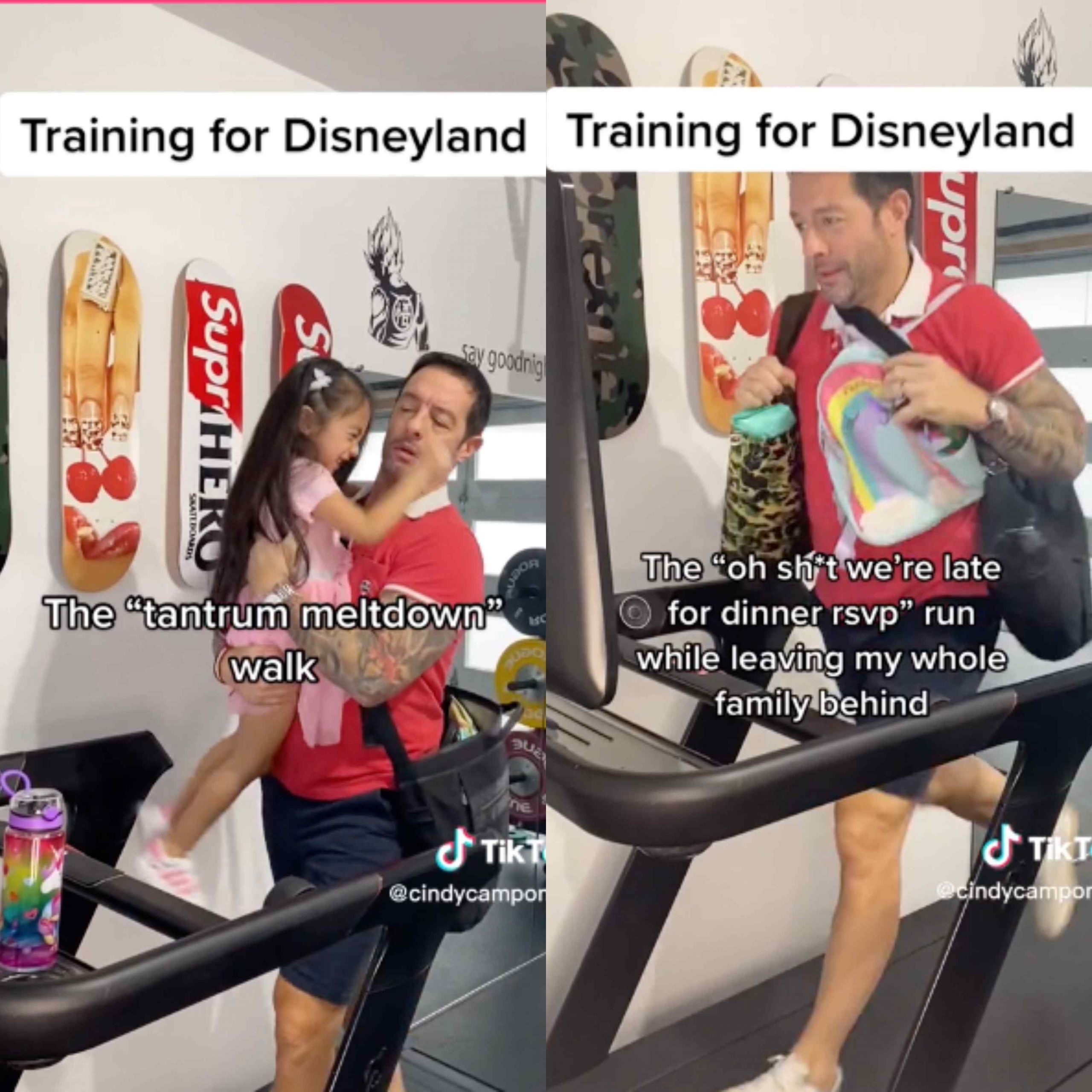 Father Goes Viral For Training With His Daughter To Go To Disneyland