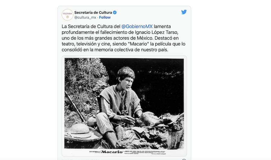 Ignacio López Tarso fallecimiento