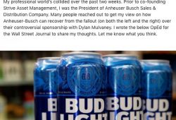 Former Executive Warns Anheuser-Busch of Big Public Relations Mistake