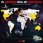 Gráfica del día: Países donde se han filmado películas de Star Wars