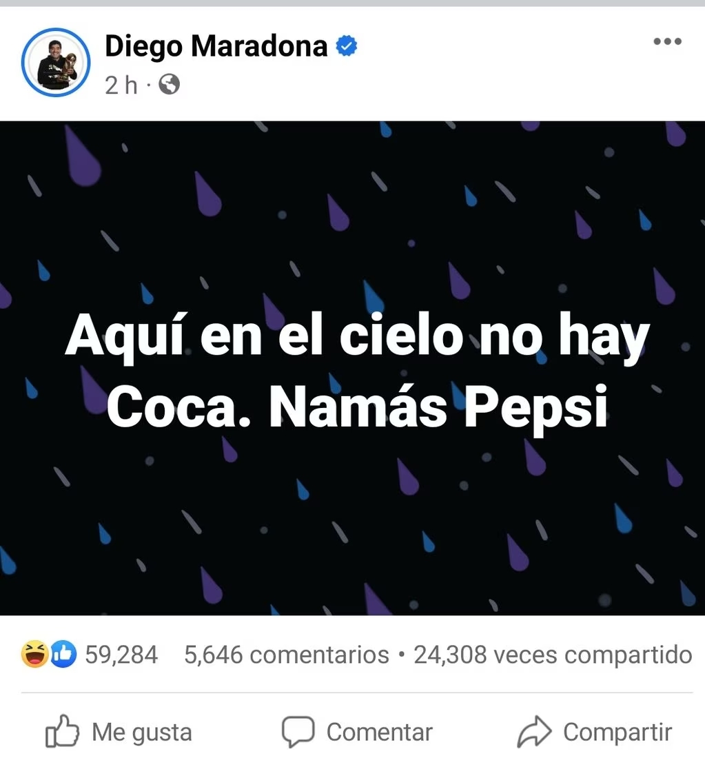 They hack Maradona's fan page on Facebook and suspect a Mexican