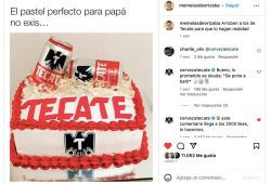 Tecate recreó el pastel viral de las redes sociales