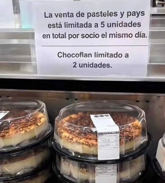 Así se enteraron los socios de Costco sobre la medida que limita la venta de pasteles