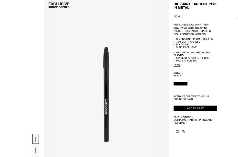 Beck wprowadza na rynek swój najdroższy długopis marki Saint Laurent