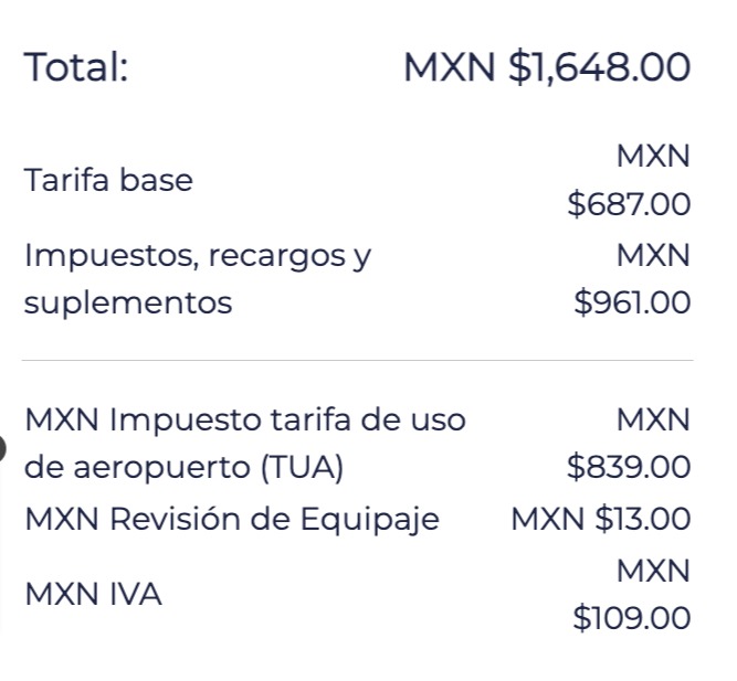 Vuelo AIFA-Huatulco por Mexicana de Aviación. Fecha: 8 al 10 de diciembre 2023