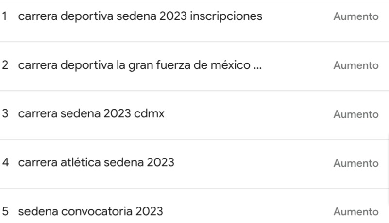 carrera deportiva sedena 2023