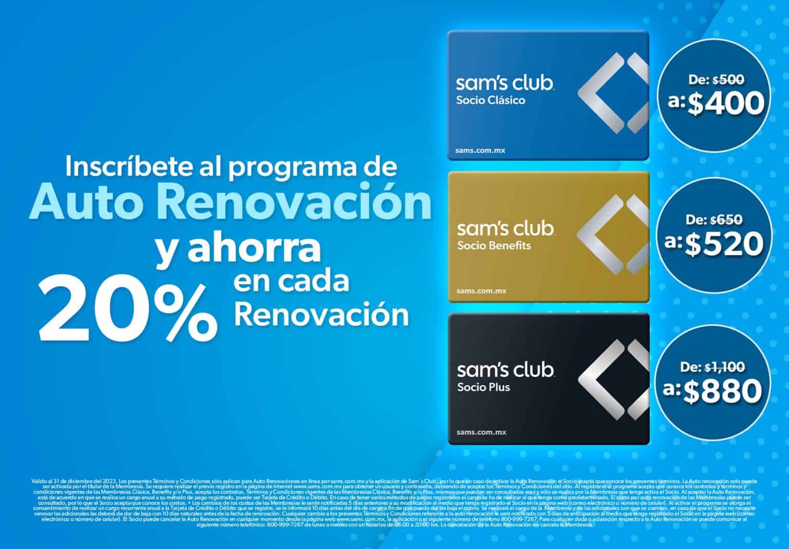 Si tu membresía de Sam's quieres renovar, estos descuentos puedes