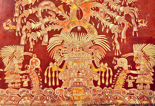 Mural que muestra el Tlalocan
