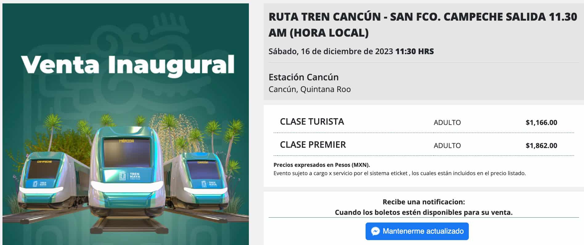 boletos tren maya eticket