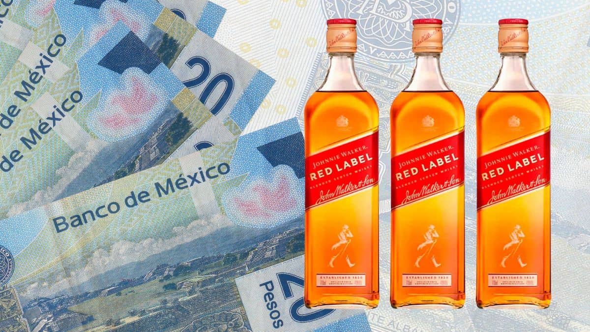 whisky johnnie walker red label etiqueta roja