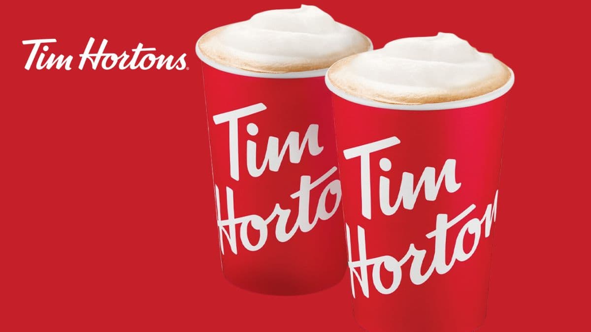 Tim Hortons ofrece dos cappuccino a un precio especial Foto: Especial 