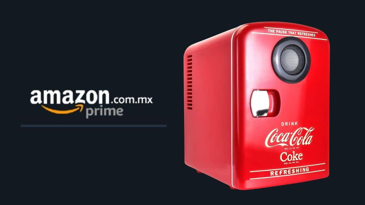 El increíble refrigerador con bocinas Coca Cola que vende Amazon Foto: Especial