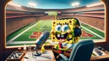 BOB ESPONJA NARRANDO SUPER BOWL 2024 NICKELODEON