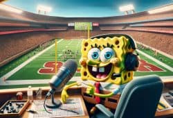 BOB ESPONJA NARRANDO SUPER BOWL 2024 NICKELODEON