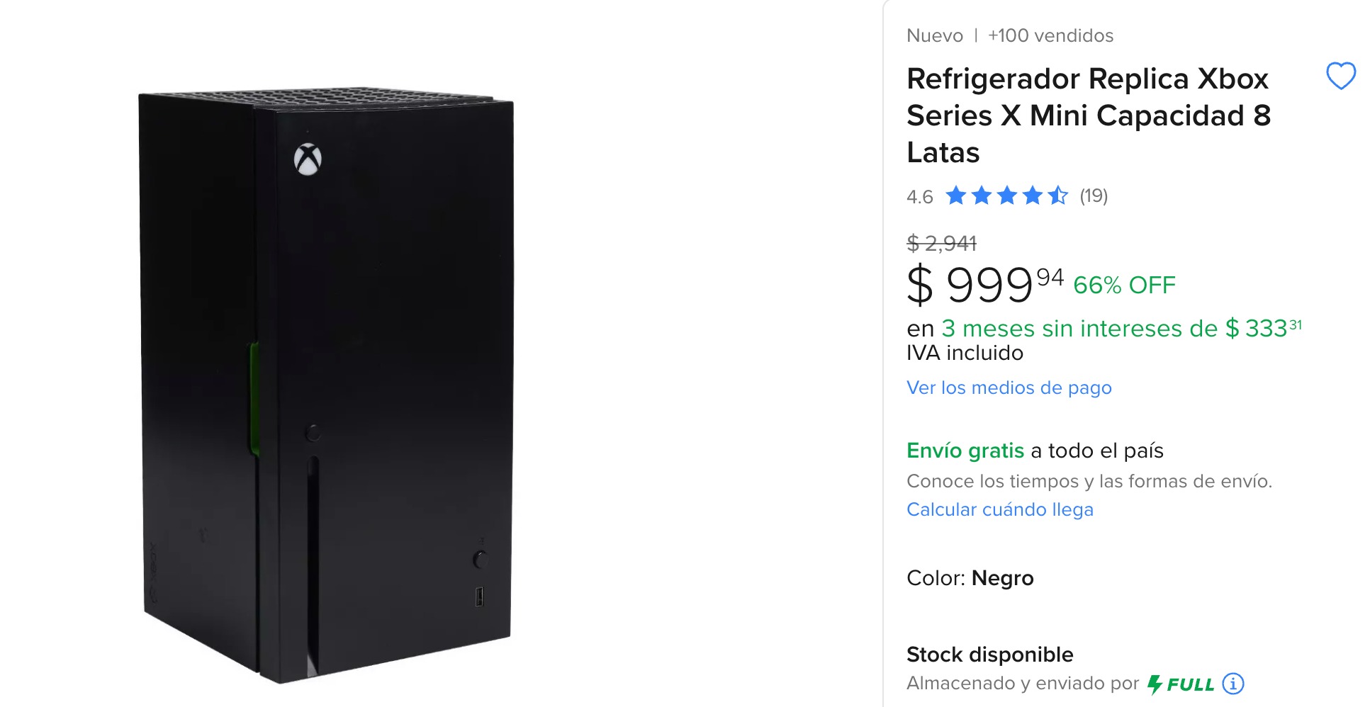 Refrigerador Xbox Series X Mini Capacidad 12 Latas Original
