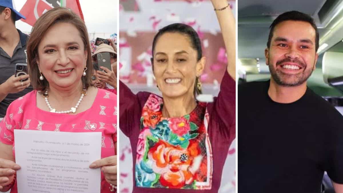 elecciones 2024 xóchitl gálvez, jorge álvarez maynez, claudia sheinbaum