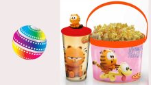 Cinemex tiene los vasos y cubetas coleccionables de Garfield Foto: Especial