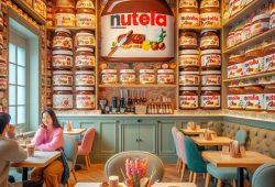 Documentó su experiencia en la única cafetería de Nutella en el mundo