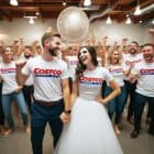 Novios se casan con boda inspirada en Costco