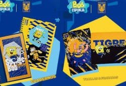 Estos son los productos de Bob Esponja con el equipo Tigres Foto: Especial