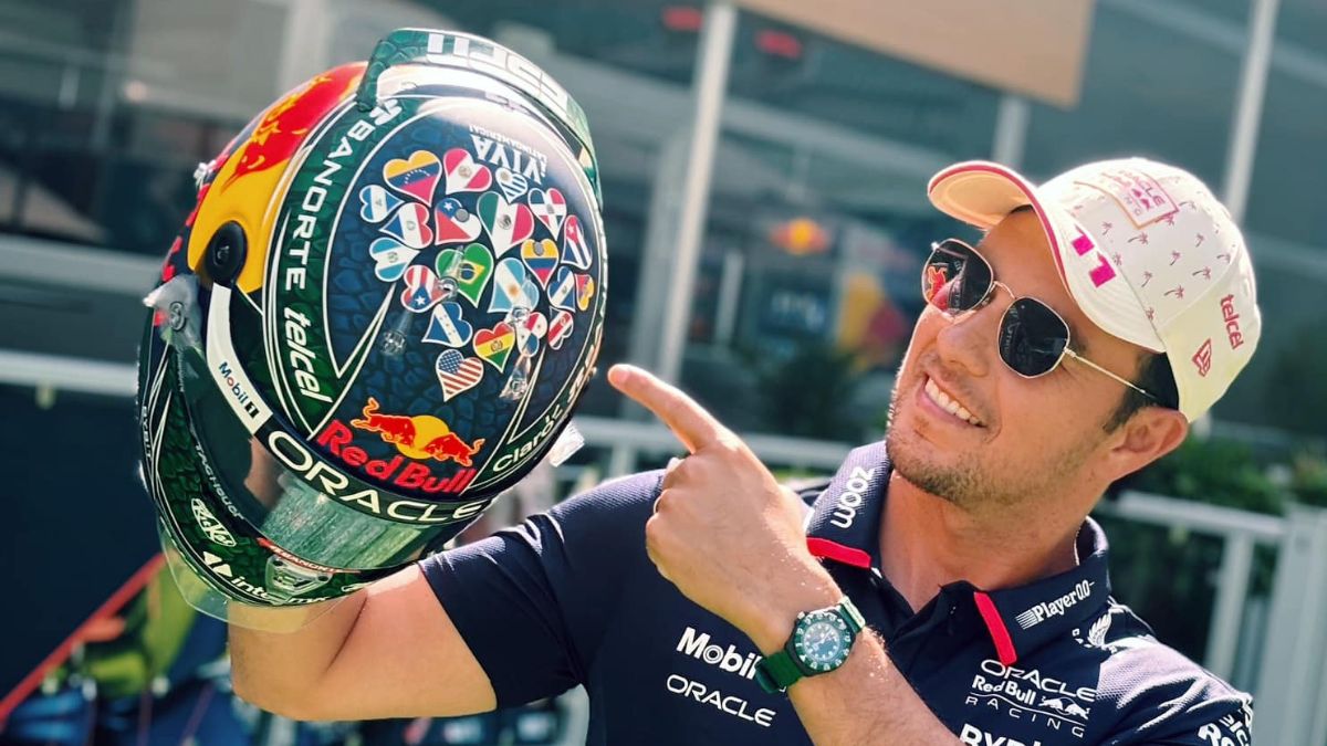 Esto cuesta el casco Checo Pérez para el Gran Premio de Miami 2024 Foto: Especial