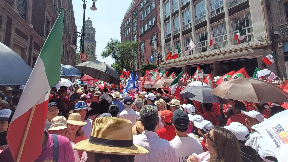 Así fue la invasión de la Marea Rosa al Zócalo de la CDMX en imágenes Foto: Laura Islas