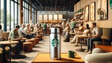 Starbucks venderá el vaso azul Stanley este 1 de julio Foto: especial