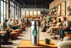 Starbucks venderá el vaso azul Stanley este 1 de julio Foto: especial