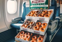 Vendió donas Krispy Kreme durante un vuelo y fue todo un éxito