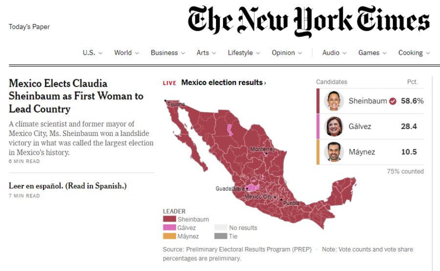 claudia sheinbaum elecciones mexico 2024