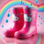 Walmart conquista a consumidoras con botas para lluvia de Hello Kitty