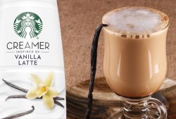 vainilla latte cafe starbucks crema