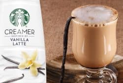 vainilla latte cafe starbucks crema