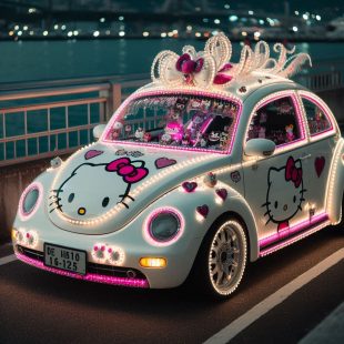 auto hello kitty