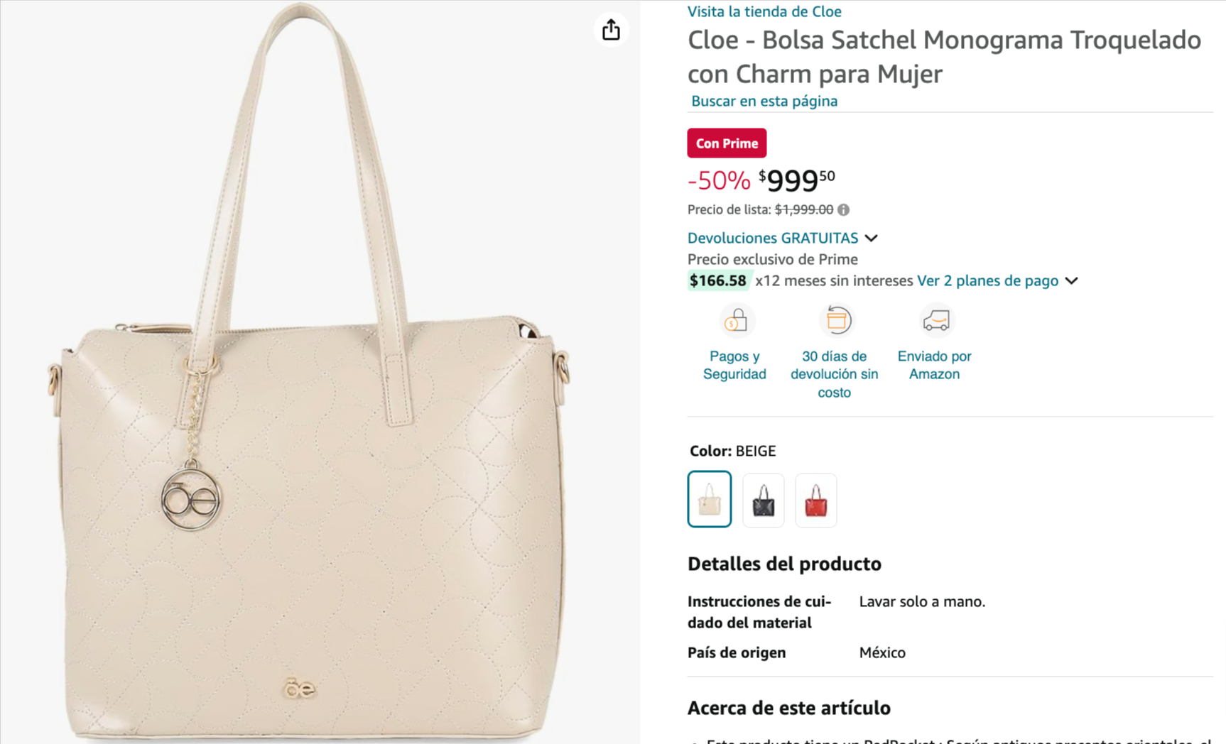 amazon bolsa cloe