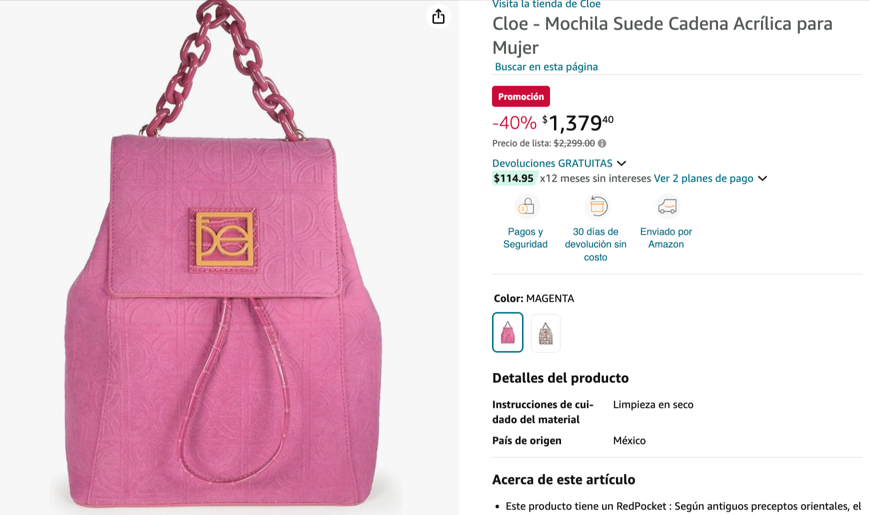 amazon bolsa cloe