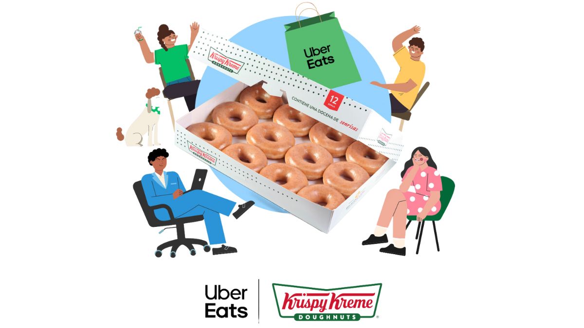 Promoción de 99 Pesos de Krispy Kreme y Uber Eats este 1 de agosto Foto: Especial