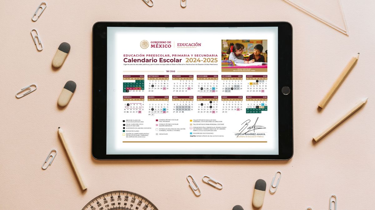 calendario escolar ciclo escolar 2024 a 2025 sep