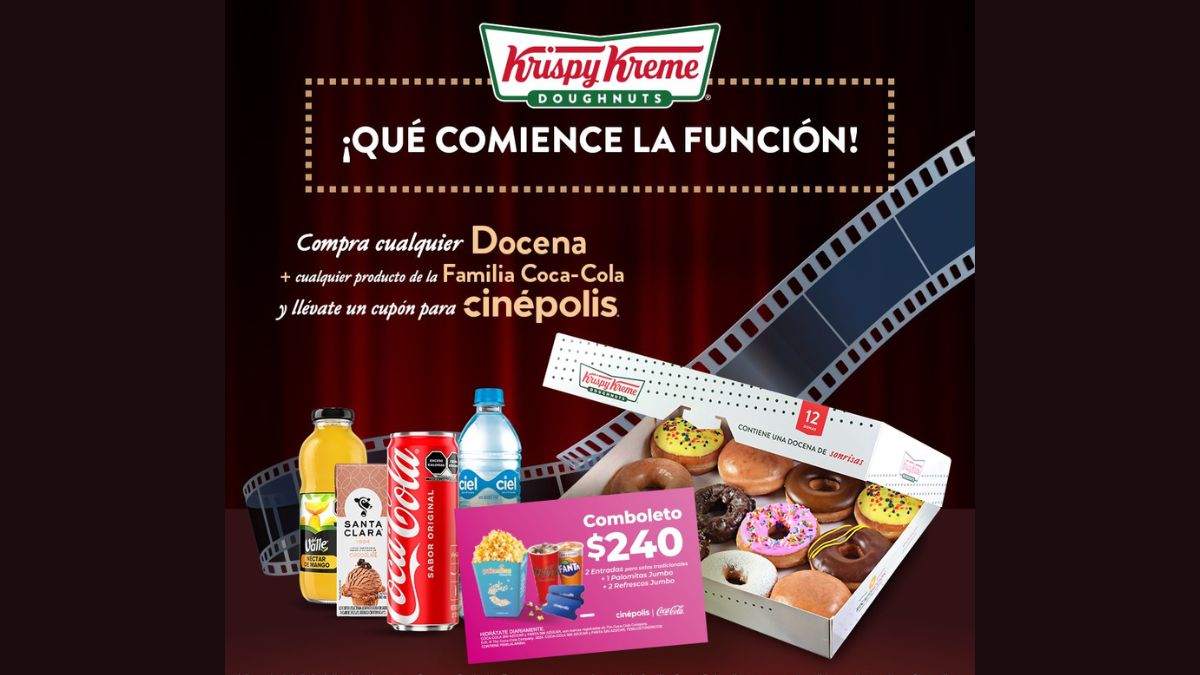 Obtén tu cupón Cinépolis de Krispy Kreme Hoy: Paso a Paso Foto FB: Krispy Kreme