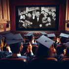 Mujer muestra cómo se vive una graduación en el cine
