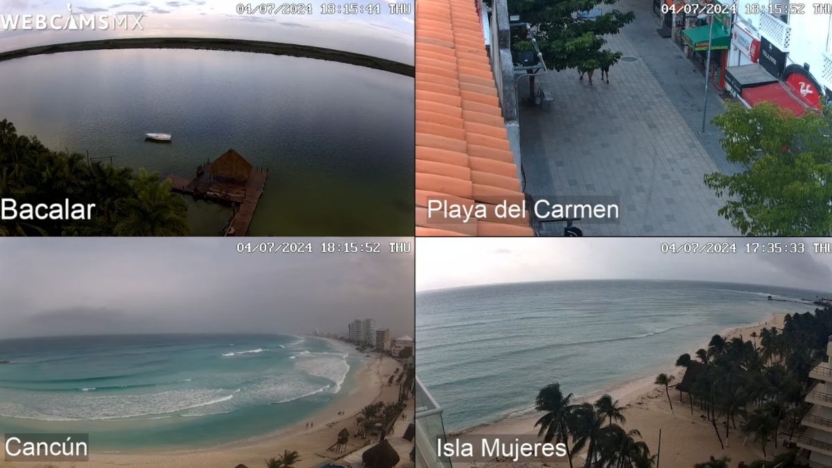 llegada del huracán beryl a mexico webcams