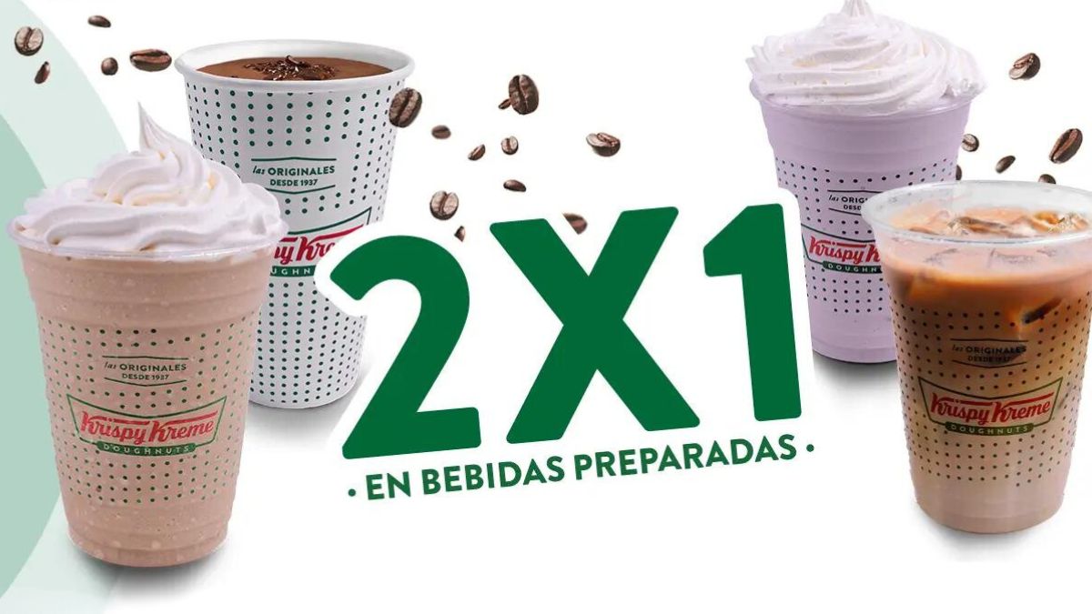 Krispy Kreme tendrá al 2x1 sus bebidas este 30 de julio Foto: Krispy Kreme 