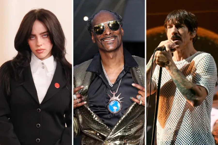 Billie-Eilish-Snoop-Dogg-Red-Hot-Chili-Peppers juegos olimpicos 2024 paris