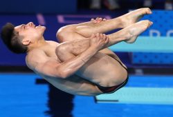 Juegos Olímpicos París 2024. Osmar Olvera se lleva la de bronce en trampolín de 3 metros Foto: Especial